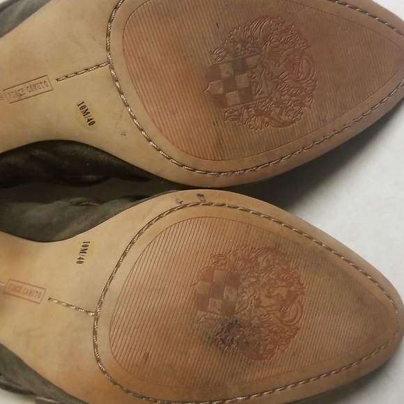 Vince Camuto suede olive green heels size 10 - Picture 6 of 7